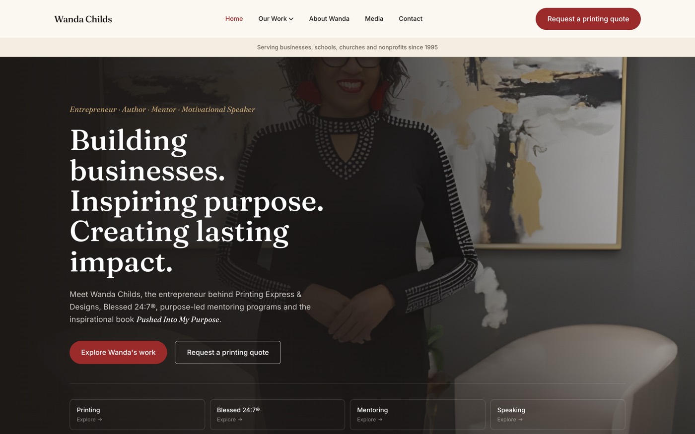 Wanda Childs — screenshot of the live build